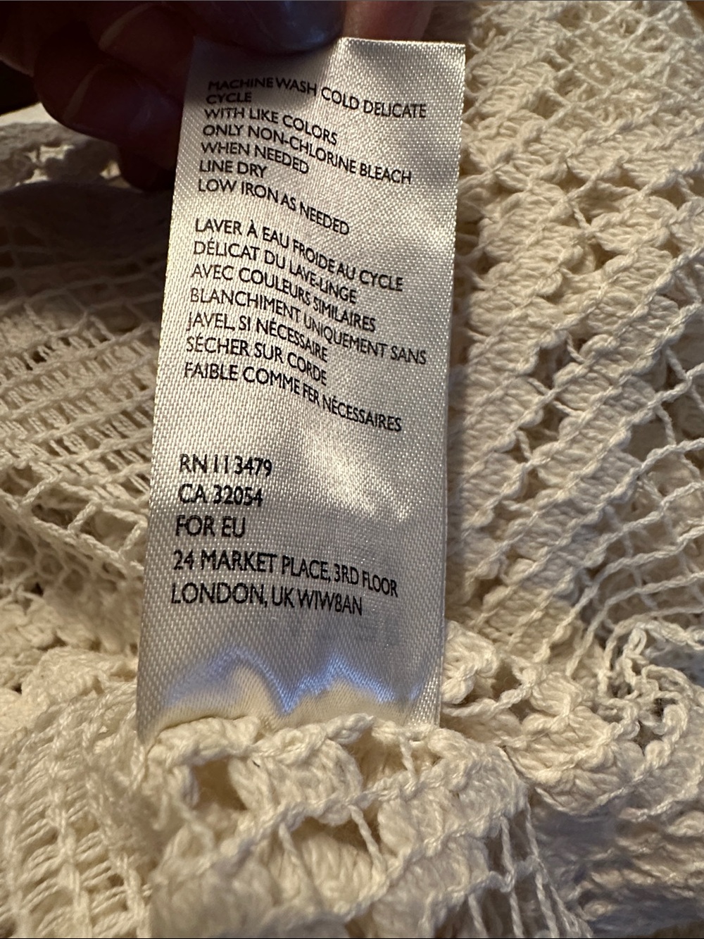 Free People Sunshine Crochet Kaftan Beach Coverup NWT - Picture 8 of 8